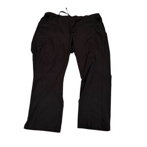 WonderWink W123 Womens Scrub Pants Black True Plus Fit 3X Cargo Drawstring READ